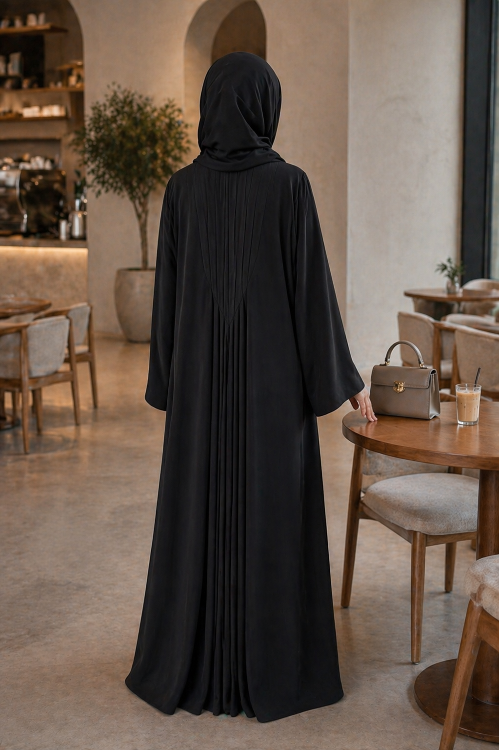 Pleated Detail Abaya