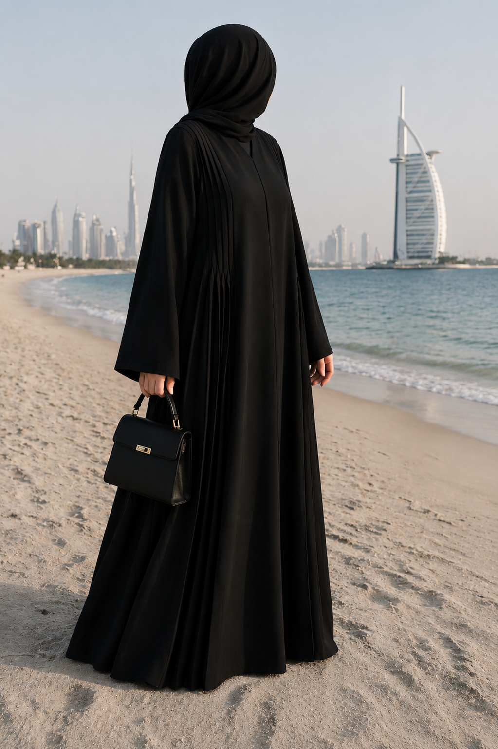 Pleated Detail Abaya